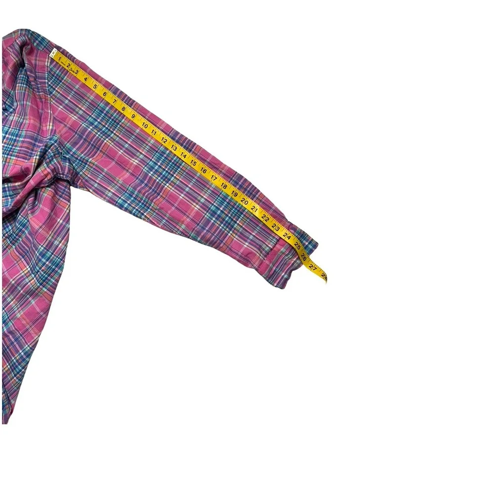 Vineyard Vines Mens XXL Slim Fit Murray Shirt Pink Blue Plaid Cotton 1W1997